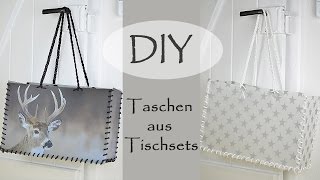 DIY  Taschen aus Tischsets stylisch praktisch und robust [upl. by Doria528]