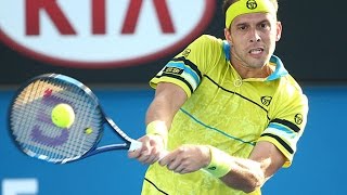 John Millman v Gilles Muller highlights 2R  Australian Open 2016 [upl. by Nilkoorb]