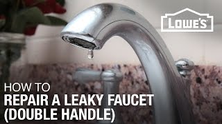 How To Fix A Dripping or Leaky Double Handle Faucet [upl. by Reyaht]