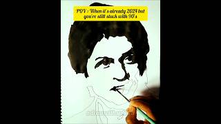 ✨ SRK 💗 stencil art ✨ drawing art stencilart shortsfeed artist viralshorts [upl. by Dibru]