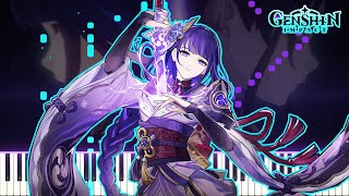 Raiden Shogun Judgment of Euthymia  Character Demo PV  Piano Cover Synthesia【Genshin Impact】 [upl. by Runkel]