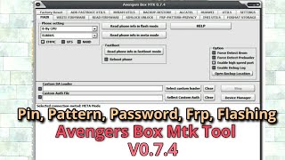 Avengers Mtk Tool Latest V074 Unlock All Mtk Pin Pattern Frp Download Free👇👇 [upl. by Longo]