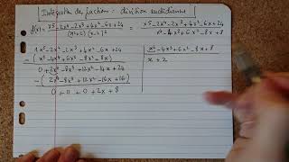 Division euclidienne de polynômes pour intégrer une fraction L1 Analyse Calcul dintégrale [upl. by Gladdy510]