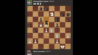 Viktor Korchnoi vs Viswanathan Anand  Tilburg  Netherland 1991 [upl. by Neellok]