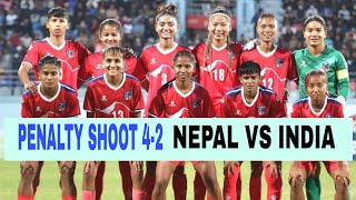 PENALTY SHOOT  Nepal vs India  SAFF WOMENS CHAMPIONSHIP 2024  ANJANA RANA MAGAR Kathmandu [upl. by Holly-Anne922]