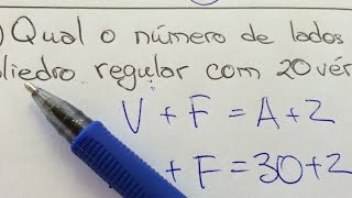 MFUNA  Gm1 – Como são as FACES de um poliedro regular sabendo V e A [upl. by Jezebel14]