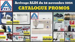 catalogue ALDI spécial maison du 26 novembre ✅ Arrivage meuble déco linge promos deals pub couture [upl. by Nomra]