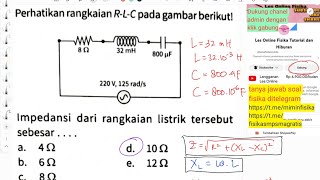 menghitung impedansi pada rangkaian RLC di bawah ini [upl. by Rillis410]