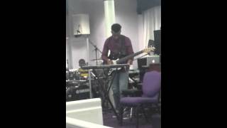 Young musician Warren Brown Jr playing drumskeys bass same time [upl. by Jamila126]