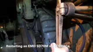 EMD SD70 Engine Restarts [upl. by Anomahs]