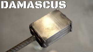 SUCCESSFULLY Forging DAMASCUS Steel By HAND [upl. by Ztnarf]