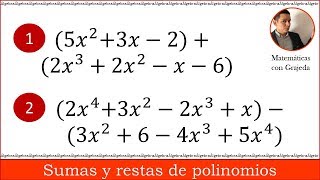 Suma y resta de polinomios Fácil de entender [upl. by Festa631]