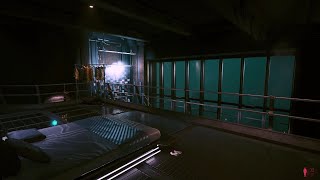 Cyberpunk 2077 Ambience The Glenn apartment Night Rain 1 HR [upl. by Joseito]