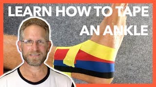 How to Tape an Ankle Easy Step by Step Ankle Strapping  Taping [upl. by Yeslaehc]