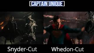 Superman vs Steppenwolf  Snyder cut vs Whedon Cut  Side By Side Comparison [upl. by Brigid]