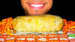 ASMR CHIPOTLE MUKBANG JERRY EATING SHOW GIANT BURRITO BIG BITES NO TALKING [upl. by Brooks]