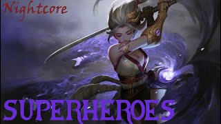 The Script  Superheroes Nightcore [upl. by Genevra455]