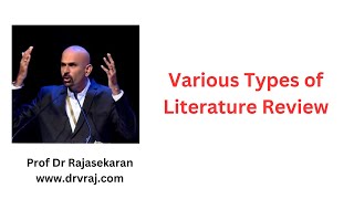 Different Types of Literature Review [upl. by Nylrehc424]