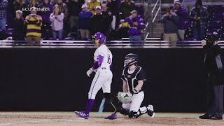 ECU baseball player appears in game with prosthetic leg after boating accident [upl. by Wheeler29]