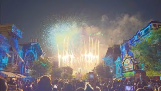 4K FULL Disneyland Forever Fireworks 2022 at Disneyland Park  Main Street Projections View [upl. by Grider361]