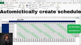 Automatically create shift schedule in Excel [upl. by Randa312]