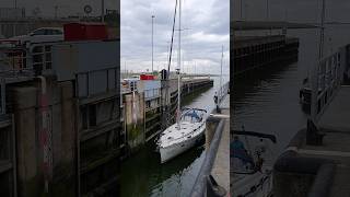 Vlissingen Netherlands Sluicebox TravelwithHugoF boatlock sluicebox sluice sluis [upl. by Bradway731]