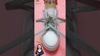 Trendy styling sneakers laces design Easy shoelacing Tie Tips style tips shorts [upl. by Swarts]