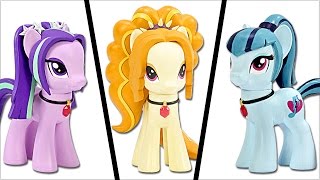 Custom THE DAZZLINGS My Little Pony EQUESTRIA GIRLS Adagio ARIA Sonata DIY  SweetTreatsPonies [upl. by Doowle]