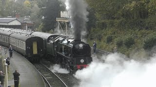 34053 Sir Keith Park Slips Out Of Llangollen 4K [upl. by Staci]