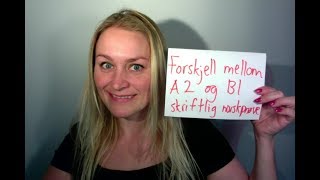 Video 437 Forskjell mellom A2 og B1 skrifltig norskprøve [upl. by Emogene]