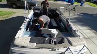 boat carpet install bayliner capri [upl. by Saundra]