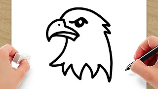 How to Draw Bald Eagle Head [upl. by Lilac]