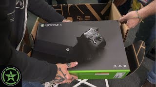 Achievement Hunter Unboxes the PC Killer Xbox One X [upl. by Anoo]