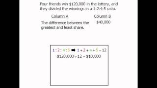 GRE Math Practice Ratios  Example 1 [upl. by Ayle]