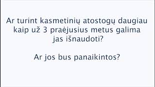 Nepanaudotos atostogos daugiau kaip už 3 darbo metus  Teisinėkonsultacijalt [upl. by Attelliw]