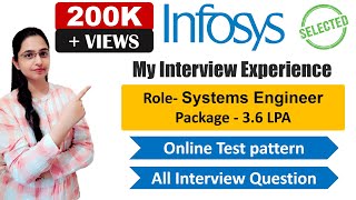 Infosys Interview Experience  Interview Questions  Role Systems Engineer  SELECTED [upl. by Rednael444]