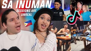 NEVER doubt a drunk Filipino SINGER Latinos react to Viral Sa Inuman SINGING TikToks [upl. by Bina168]