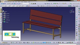 CATIA V5V6 Tutorial  Bench Design Step By Step NEW [upl. by Thgiwed]