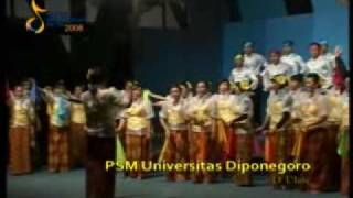 O Ulate  PSM UNDIP  DIPONEGORO UNIVERSITY CHOIR   FPS ITB XXI 2008 [upl. by Silber]