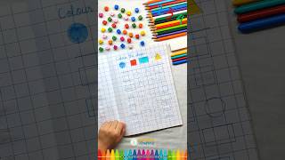 🧮 Colour the shapes as instructed 🔢 Mathematics Worksheets for Kindergarten 🍎 shorts kids viral [upl. by Dunaville797]