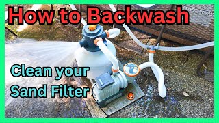 How to Backwash Sand Filter above ground pool Bestway Filter Cleaning [upl. by Sharp]