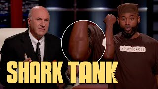 The Sharks COMPETE For A Deal With Browndages  Shark Tank US  Shark Tank Global [upl. by Killy51]