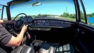 1969 Mercedes Benz 280SE Cabriolet driving [upl. by Enovaj881]