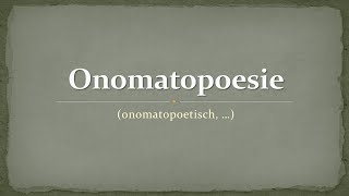 Stilmittel Onomatopoesie Lautmalerei [upl. by Blight468]