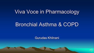 Viva voce  Bronchial Asthma  COPD  Pharmacology [upl. by Nazay]