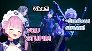 Aqua Finally Show Her STARBUST STREAM to REAL KIRITO [upl. by Risteau]