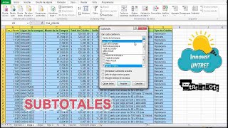 EXCEL BÁSICO 7  SUBTOTALES [upl. by Floeter]