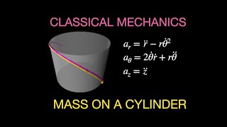 Classical Mechanics Cylindrical Coordinates Mass on a Cylinder [upl. by Eseerahs283]