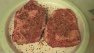 Pan frying 8oz ribeye steak [upl. by Anaid200]