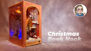 Christmas Book Nook Magic  DIY Miniature Crafts  Cozy amp Fun Holiday Build [upl. by Eph53]